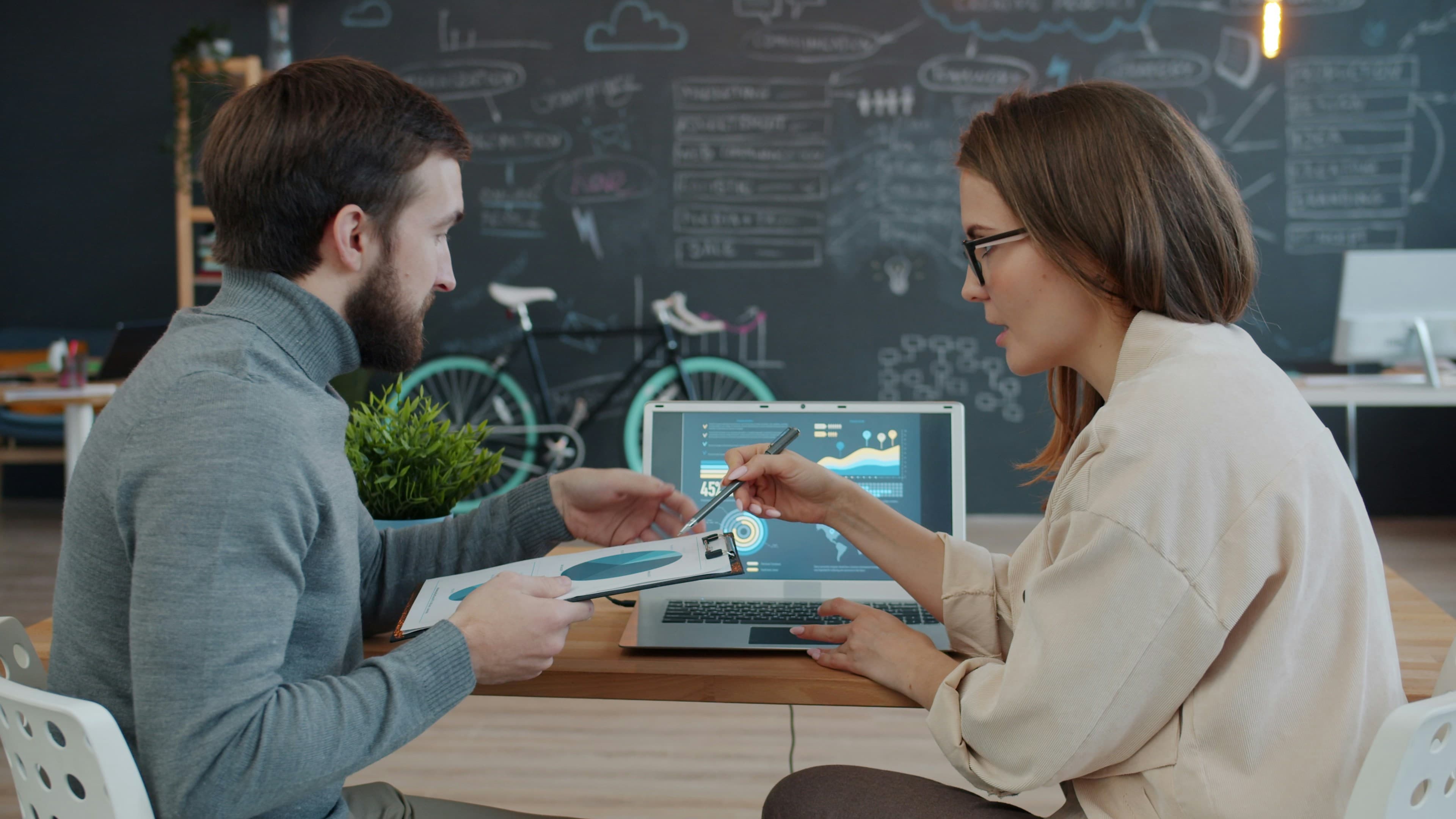 Consultants collaborating